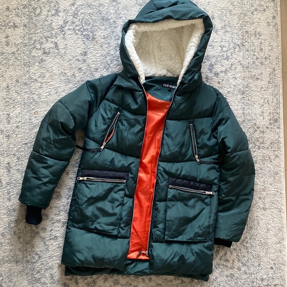 Steve Madden Womens Puffer Parka Jacket 